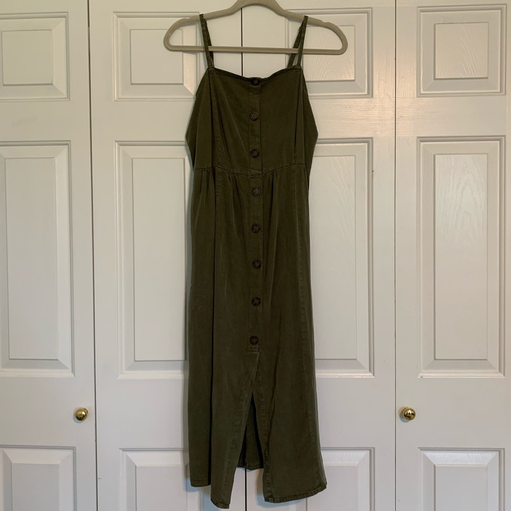 Army Green Midi Dress